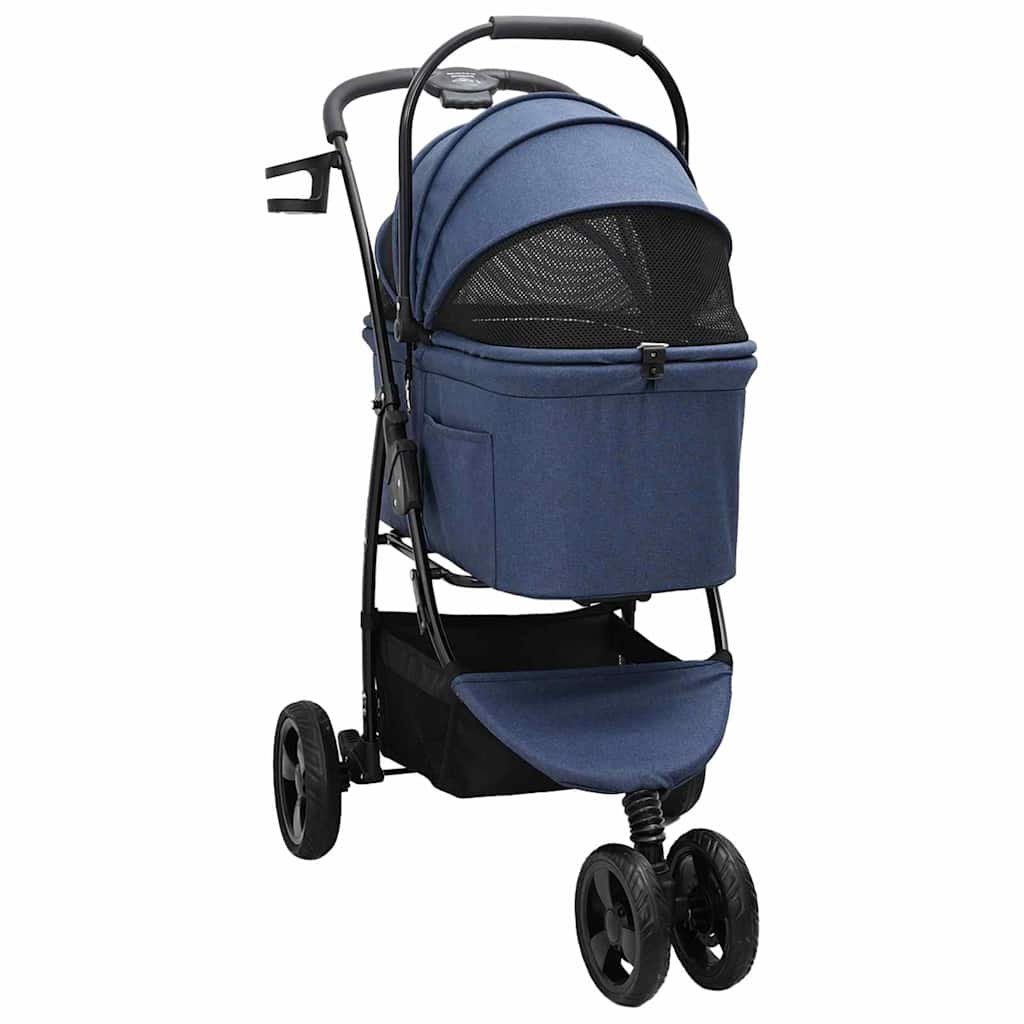 vidaXL Carucior pentru Pisici Pliante albastru 78 x 54 x 101 cm vidaXL Carucior pentru Pisici Pliante albastru 78 x 54 x 101 cm
