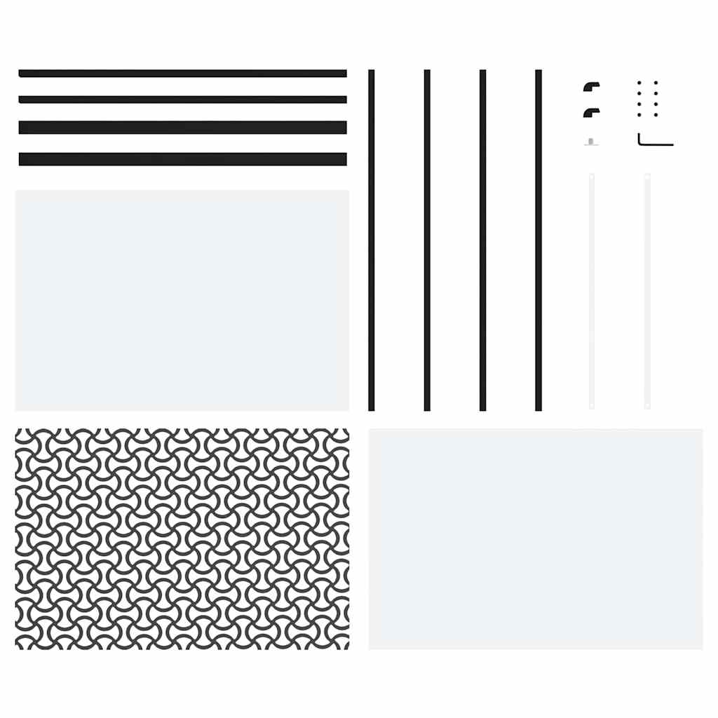 vidaXL Ușă glisantă Negru 102.5 x 205 cm Sticlă securizată, Aluminiu