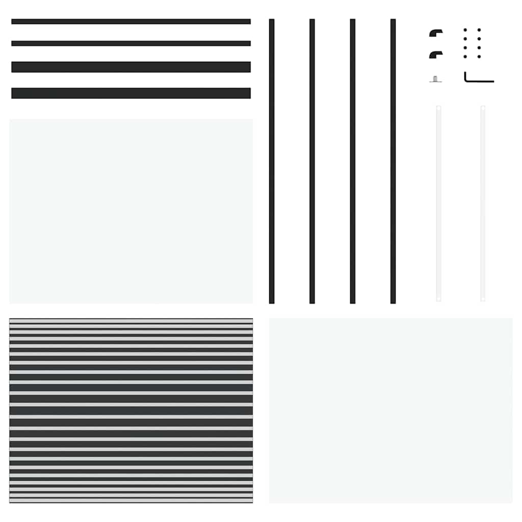 vidaXL Ușă glisantă Negru 90 x 205 cm Sticlă securizată, Aluminiu