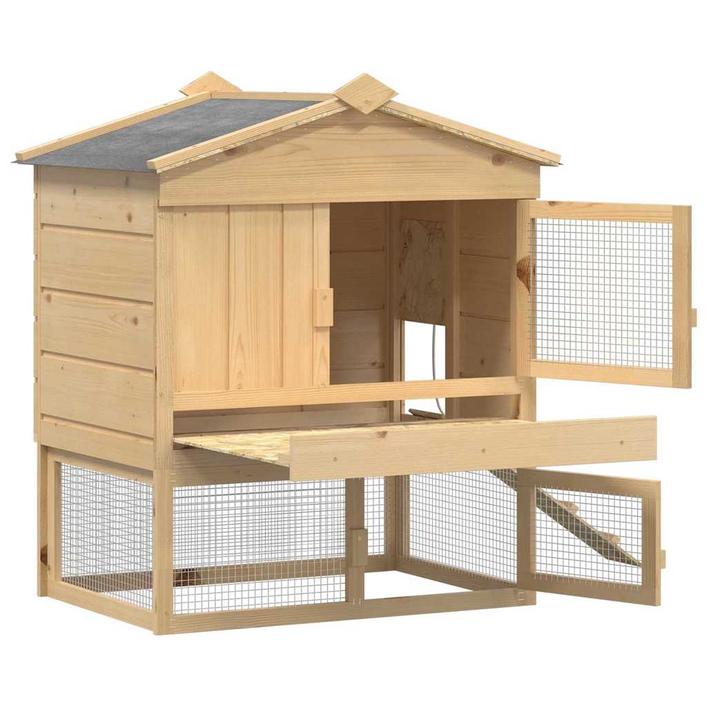 vidaXL Coadă de găini Maro 75 x 59 x 60 cm Lemn masiv de pin vidaXL Coadă de găini Maro 75 x 59 x 60 cm Lemn masiv de pin