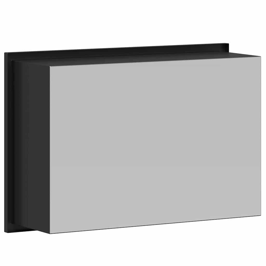 vidaXL Nisă de Duș Negru 30 x 20 x 9.5 cm Oţel inoxidabil