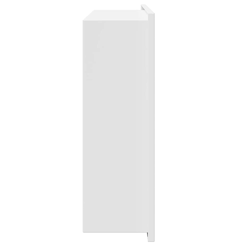 vidaXL Nisă de Duș Alb 45 x 30 x 9.5 cm Oţel inoxidabil