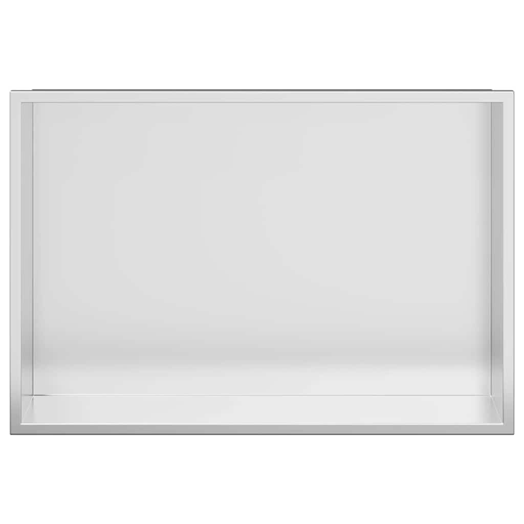vidaXL Nisă de Duș Argintiu 45 x 30 x 9.5 cm Oţel inoxidabil