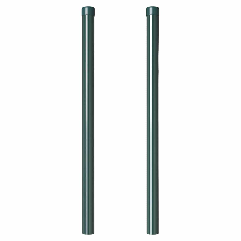 vidaXL Stâlpi de Gard 2 pcs Verde 80 cm Oțel vopsit în pulbere vidaXL Stâlpi de Gard 2 pcs Verde 80 cm Oțel vopsit în pulbere