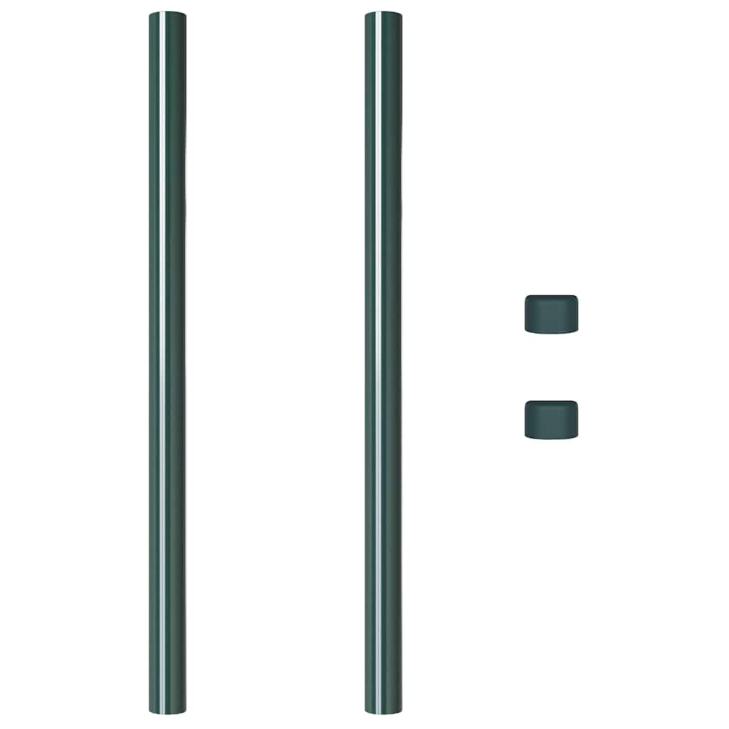 vidaXL Stâlpi de Gard 2 pcs Verde 80 cm Oțel vopsit în pulbere vidaXL Stâlpi de Gard 2 pcs Verde 80 cm Oțel vopsit în pulbere
