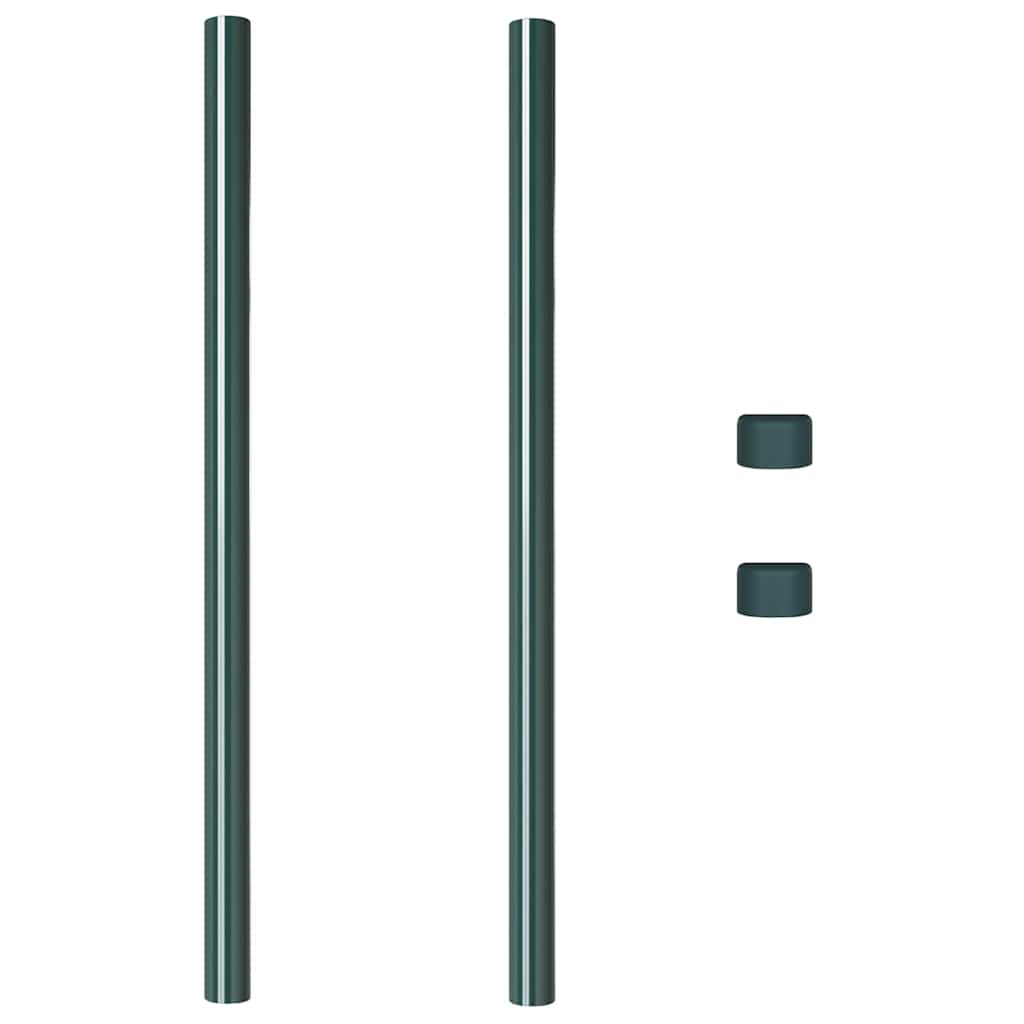 vidaXL Stâlpi de Gard 2 pcs Verde 100 cm Oțel vopsit în pulbere vidaXL Stâlpi de Gard 2 pcs Verde 100 cm Oțel vopsit în pulbere