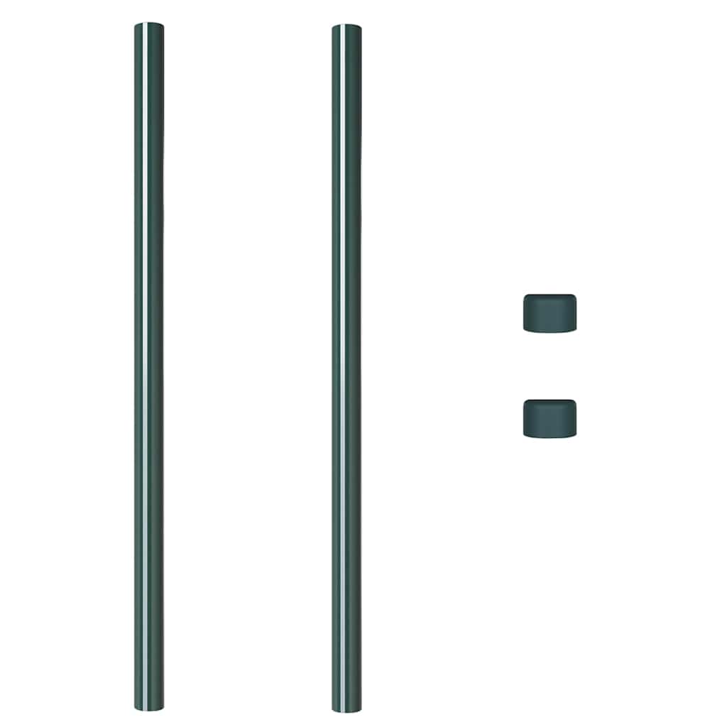 vidaXL Stâlpi de Gard 2 pcs Verde 110 cm Oțel vopsit în pulbere vidaXL Stâlpi de Gard 2 pcs Verde 110 cm Oțel vopsit în pulbere