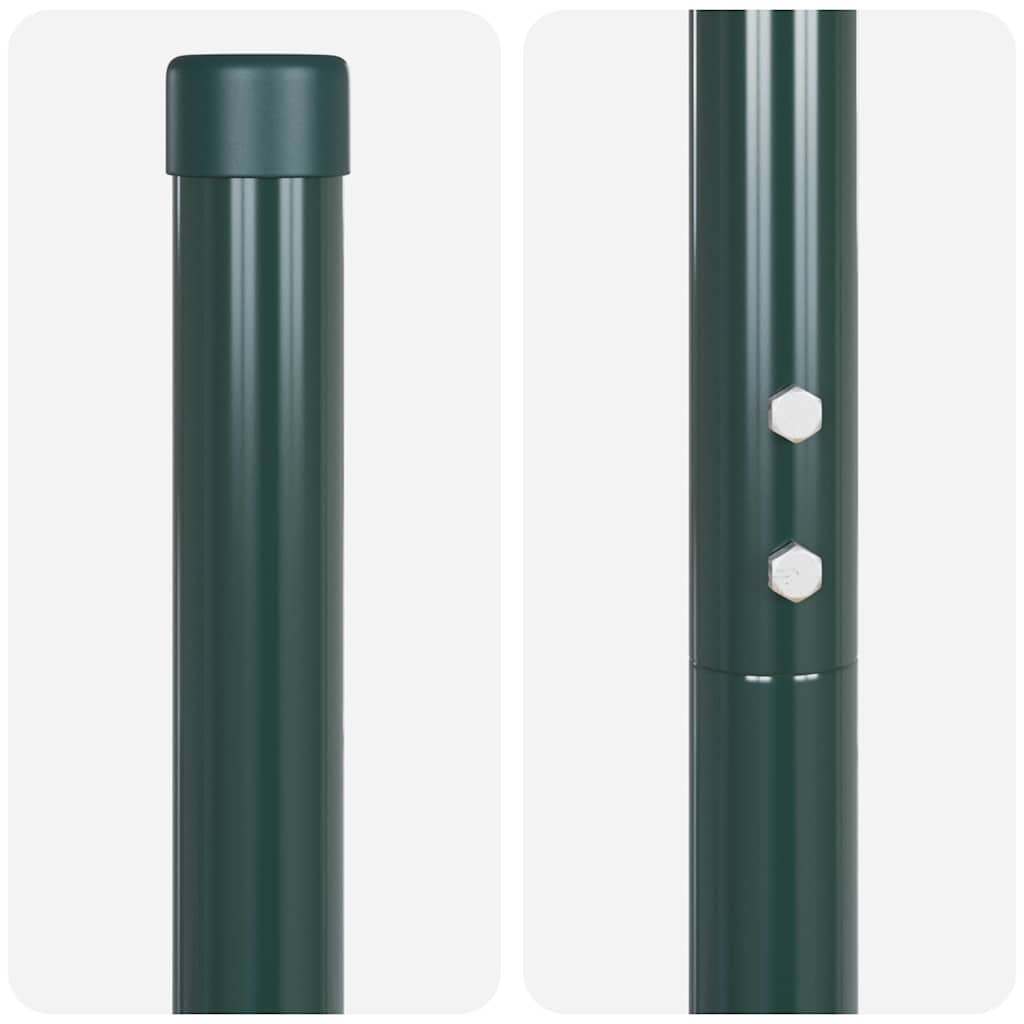 vidaXL Stâlpi de Gard 12 pcs Verde 130 cm Oțel vopsit în pulbere vidaXL Stâlpi de Gard 12 pcs Verde 130 cm Oțel vopsit în pulbere