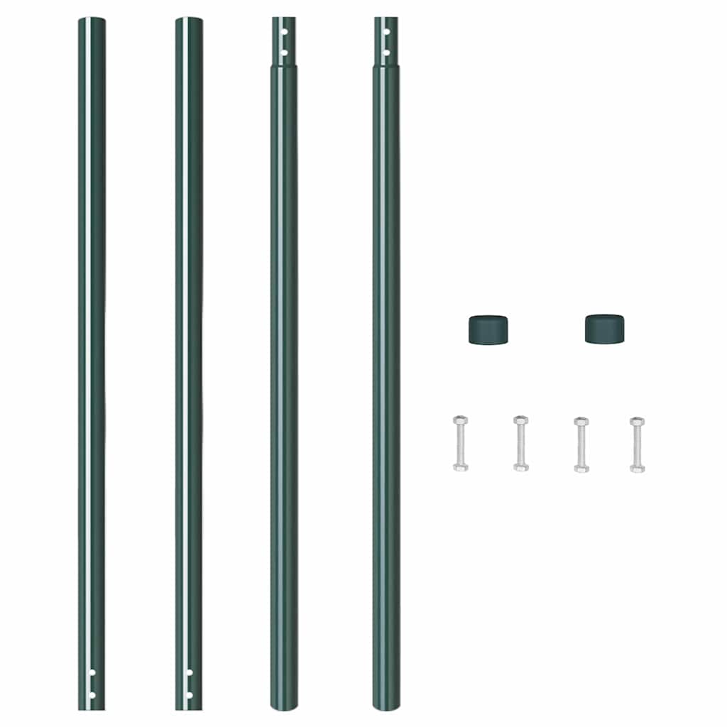 vidaXL Stâlpi de Gard 2 pcs Verde 200 cm Oțel vopsit în pulbere vidaXL Stâlpi de Gard 2 pcs Verde 200 cm Oțel vopsit în pulbere