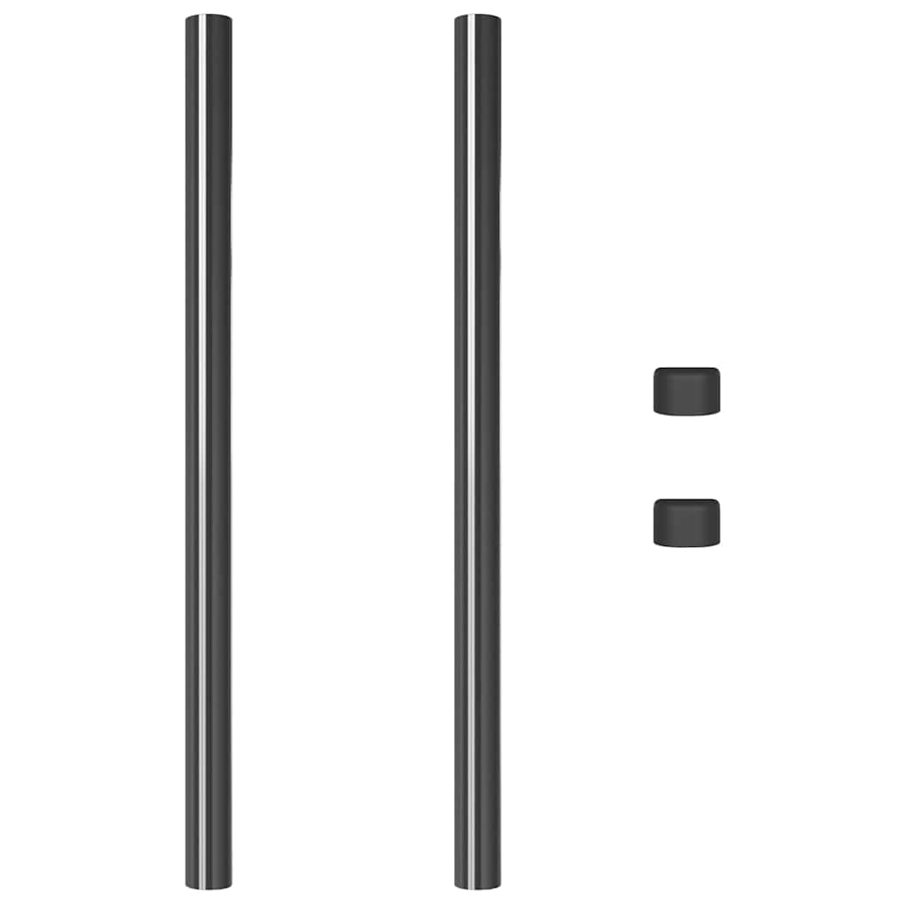 vidaXL Stâlpi de Gard 2 pcs Gri 80 cm Oțel vopsit în pulbere