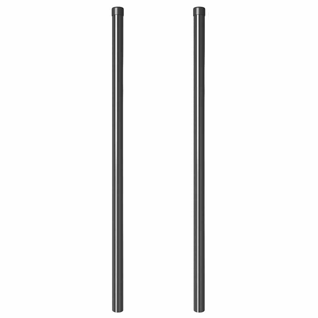 vidaXL Stâlpi de Gard 2 pcs Gri 110 cm Oțel vopsit în pulbere