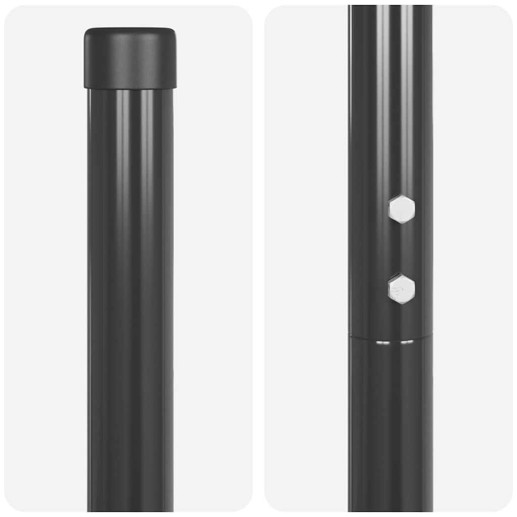 vidaXL Stâlpi de Gard 2 pcs Gri 130 cm Oțel vopsit în pulbere