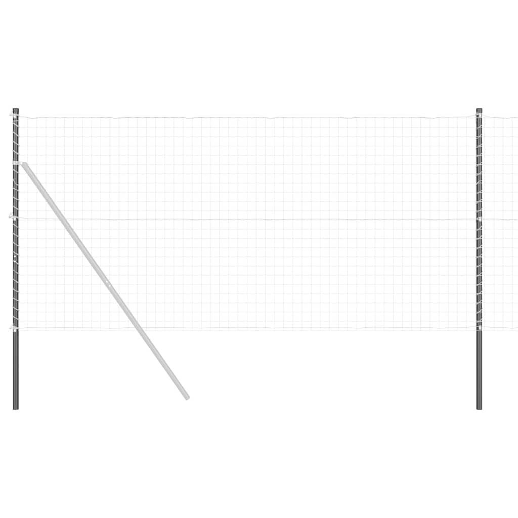 vidaXL Stâlpi de Gard 2 pcs Gri 160 cm Oțel vopsit în pulbere