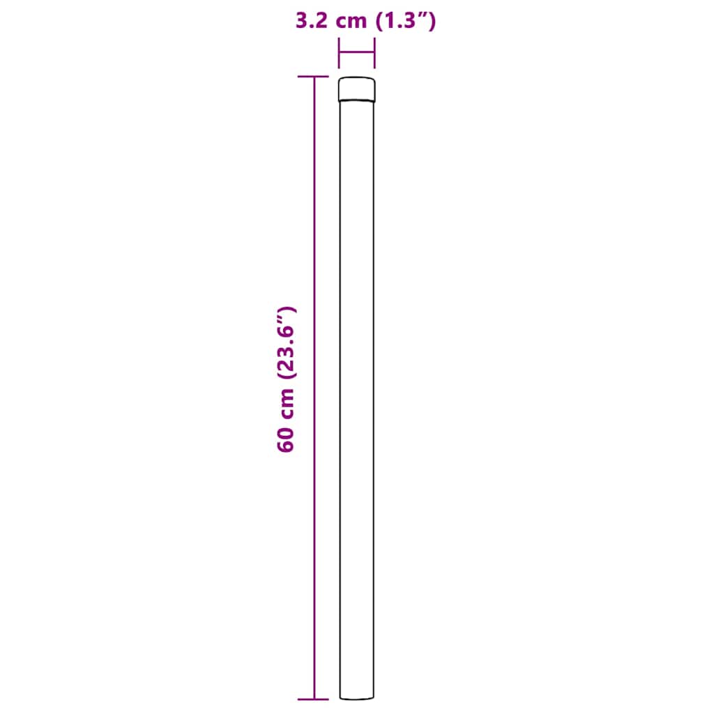 vidaXL Stâlpi de Gard 2 pcs Argintiu 60 cm Oțel galvanizat vidaXL Stâlpi de Gard 2 pcs Argintiu 60 cm Oțel galvanizat