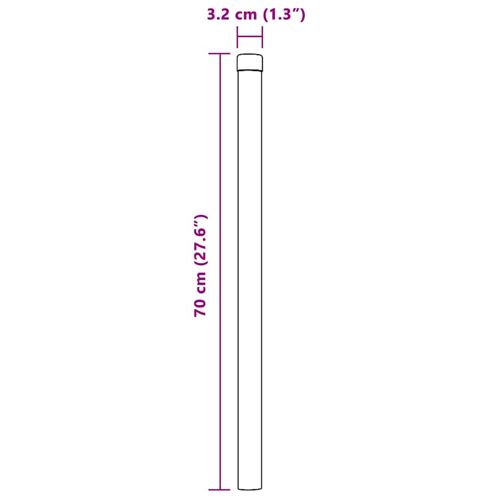 vidaXL Stâlpi de Gard 12 pcs Argintiu 70 cm Oțel galvanizat