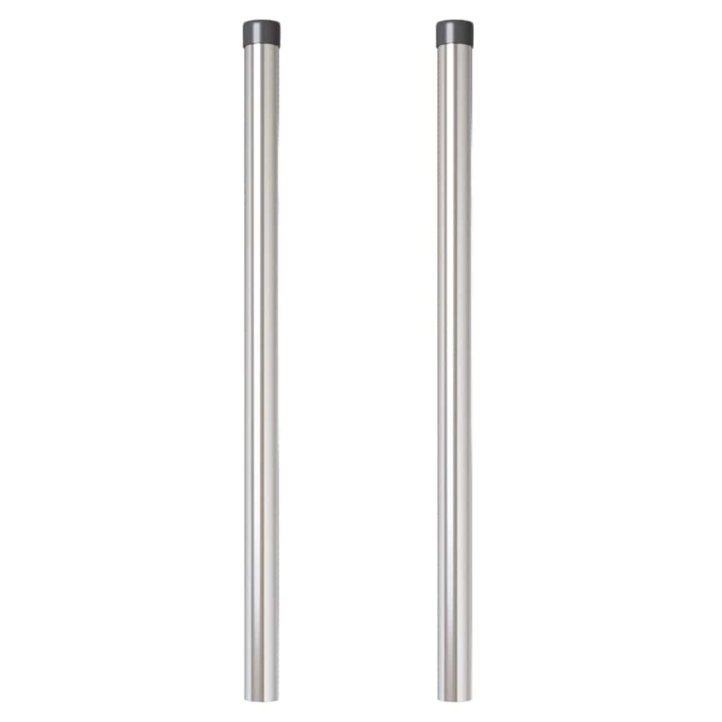 vidaXL Stâlpi de Gard 2 pcs Argintiu 90 cm Oțel galvanizat
