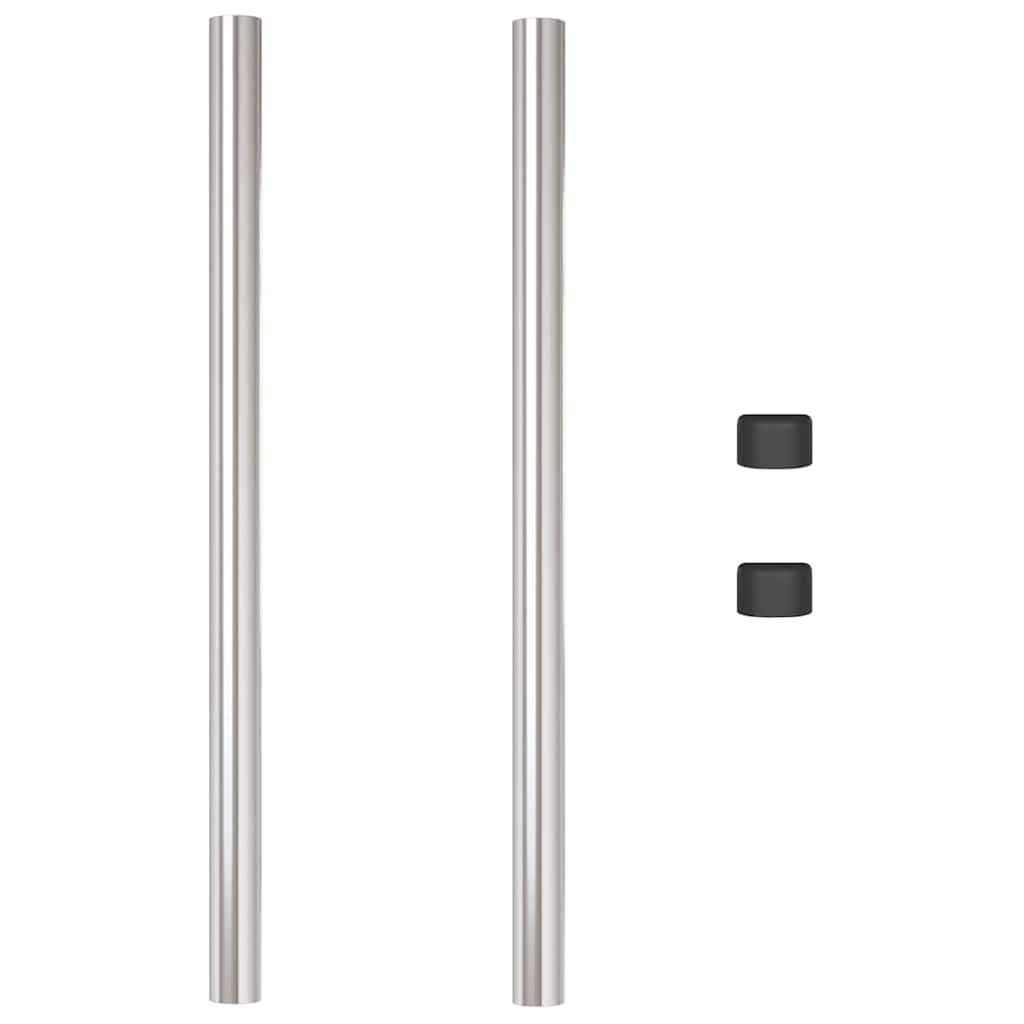 vidaXL Stâlpi de Gard 2 pcs Argintiu 90 cm Oțel galvanizat