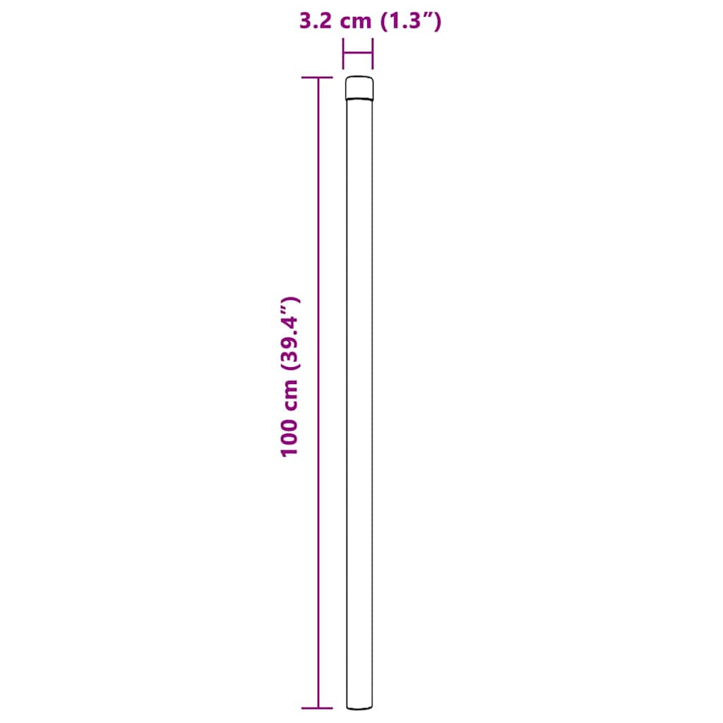 vidaXL Stâlpi de Gard 12 pcs Argintiu 100 cm Oțel galvanizat