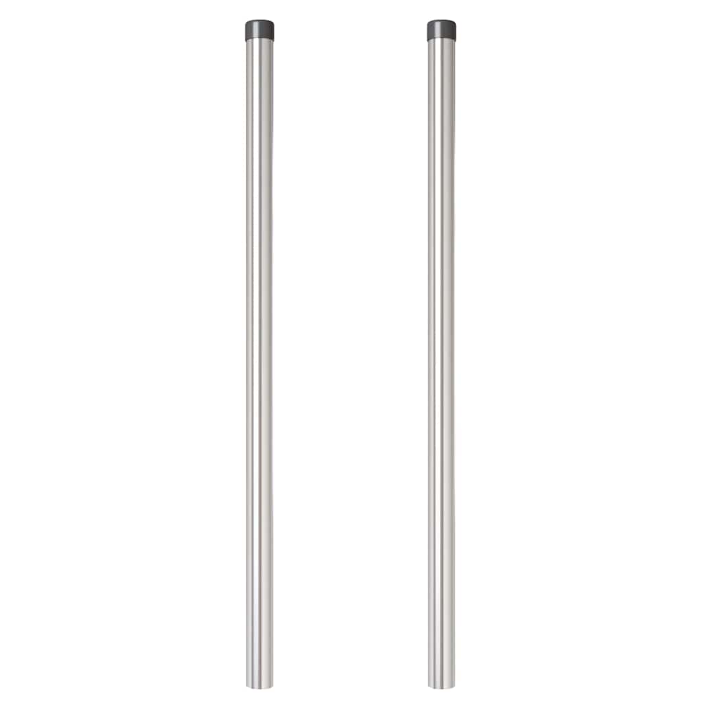 vidaXL Stâlpi de Gard 2 pcs Argintiu 110 cm Oțel galvanizat