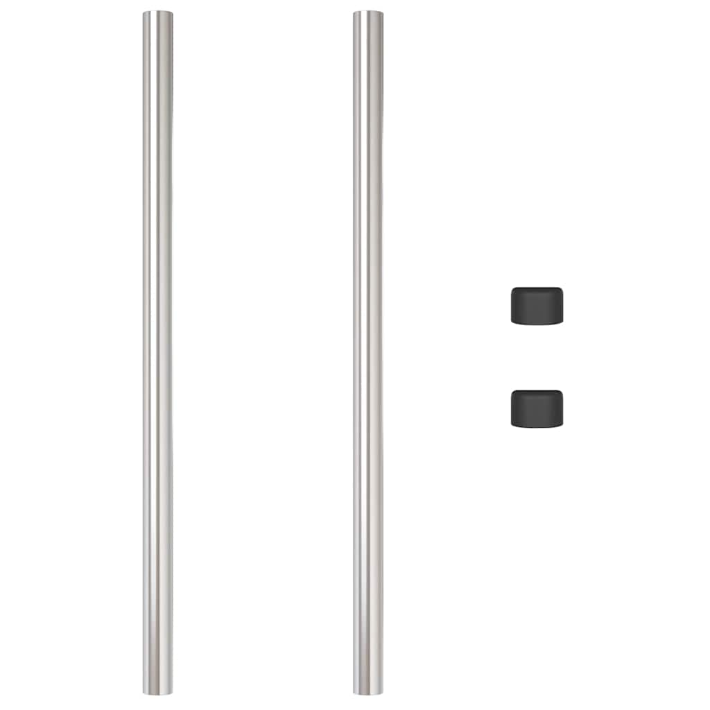 vidaXL Stâlpi de Gard 2 pcs Argintiu 110 cm Oțel galvanizat