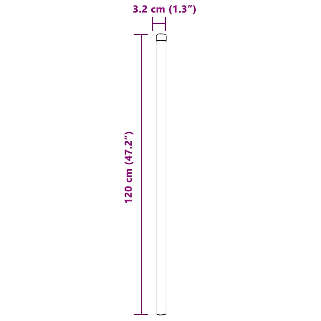 vidaXL Stâlpi de Gard 12 pcs Argintiu 120 cm Oțel galvanizat