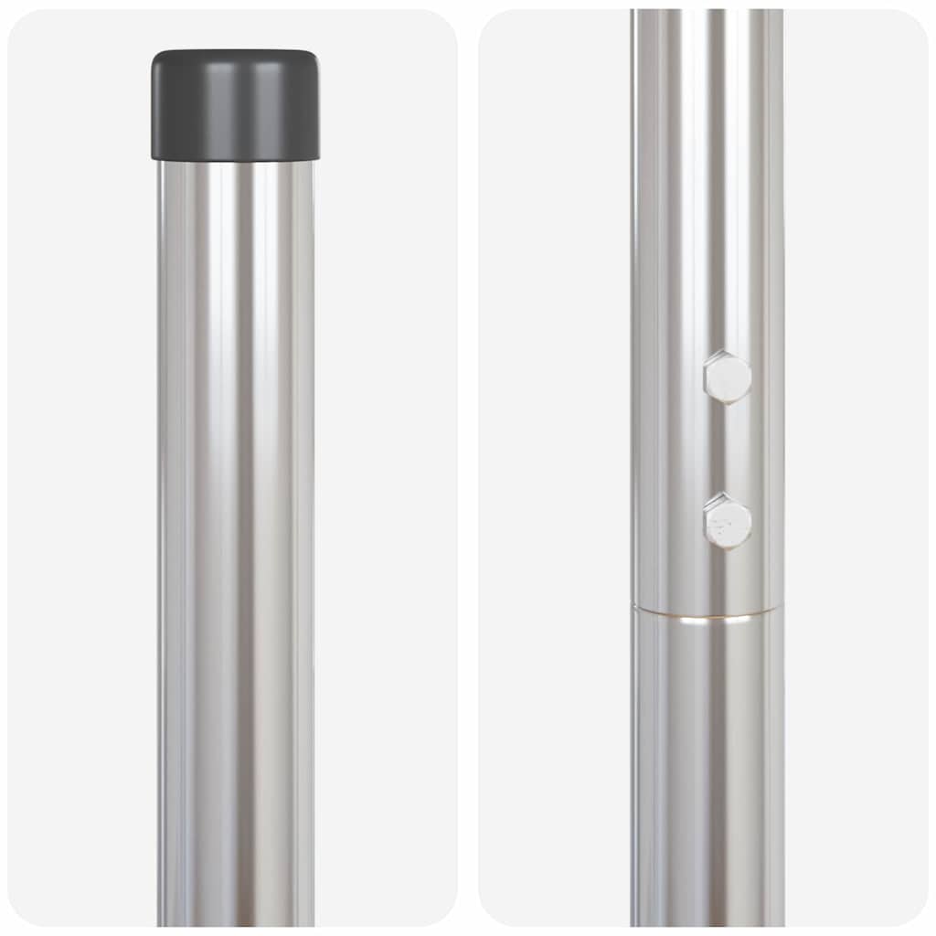 vidaXL Stâlpi de Gard 2 pcs Argintiu 130 cm Oțel galvanizat