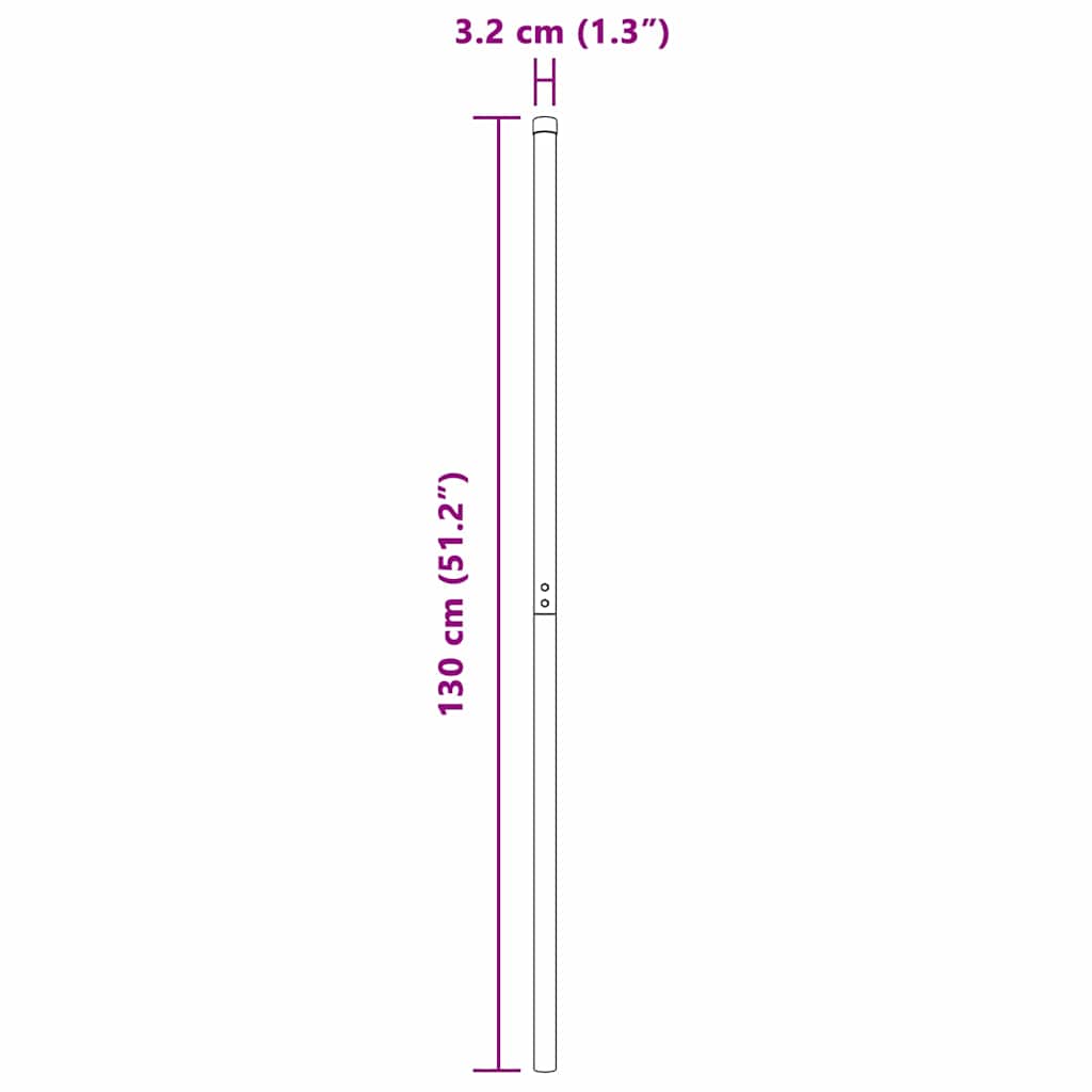 vidaXL Stâlpi de Gard 2 pcs Argintiu 130 cm Oțel galvanizat
