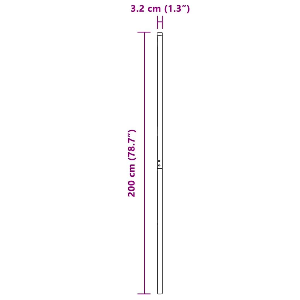 vidaXL Stâlpi de Gard 2 pcs Argintiu 200 cm Oțel galvanizat
