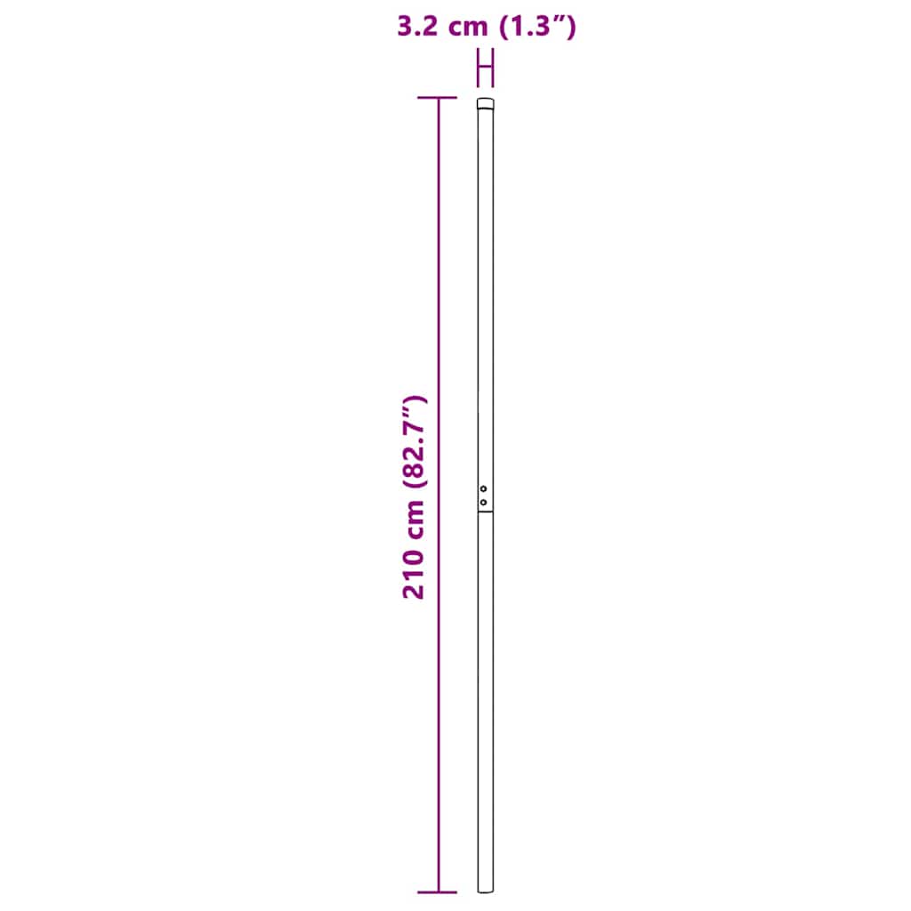 vidaXL Stâlpi de Gard 2 pcs Argintiu 210 cm Oțel vopsit în pulbere vidaXL Stâlpi de Gard 2 pcs Argintiu 210 cm Oțel vopsit în pulbere