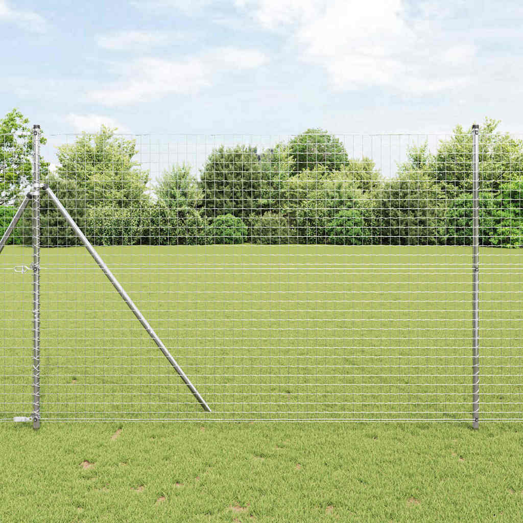 vidaXL Stâlpi de Gard 12 pcs Argintiu 210 cm Oțel galvanizat