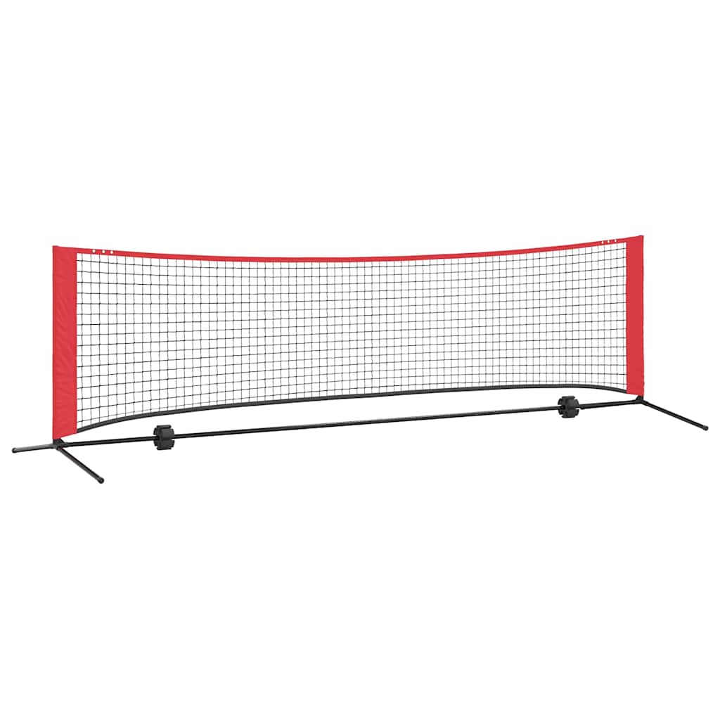 vidaXL Rețea de tenis Negru și roșu 301 x 90.5 x 87 cm Poliester vidaXL Rețea de tenis Negru și roșu 301 x 90.5 x 87 cm Poliester