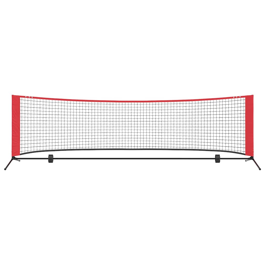 vidaXL Rețea de tenis Negru și roșu 301 x 90.5 x 87 cm Poliester vidaXL Rețea de tenis Negru și roșu 301 x 90.5 x 87 cm Poliester