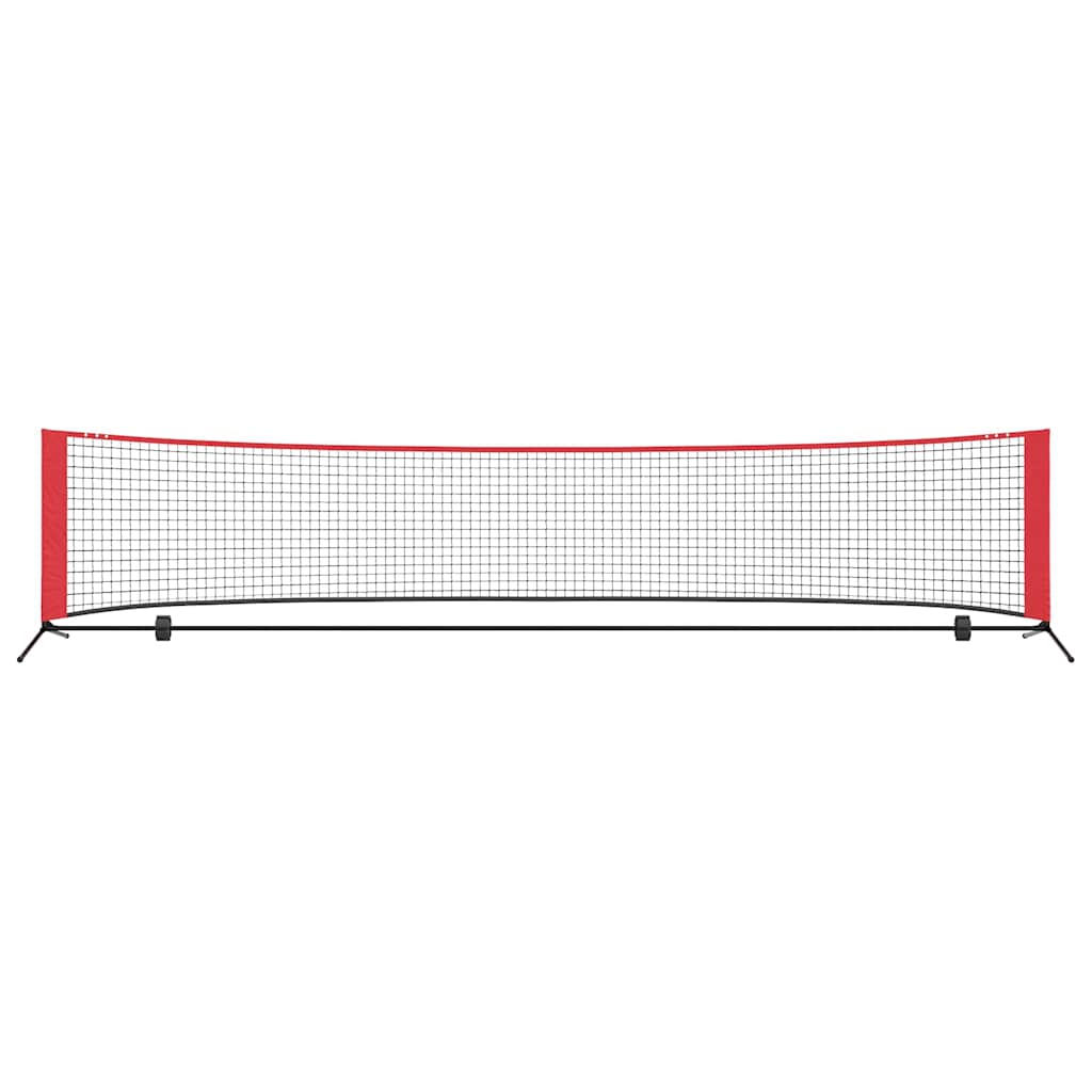 vidaXL Rețea de tenis Manual Negru și roșu 396 x 92 x 87 cm Poliester vidaXL Rețea de tenis Manual Negru și roșu 396 x 92 x 87 cm Poliester