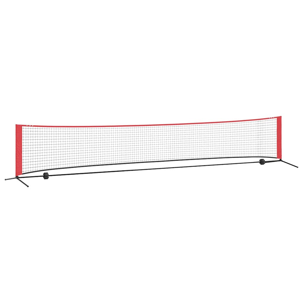vidaXL Rețea de tenis Negru și roșu 494.5 x 90 x 87 cm Poliester vidaXL Rețea de tenis Negru și roșu 494.5 x 90 x 87 cm Poliester