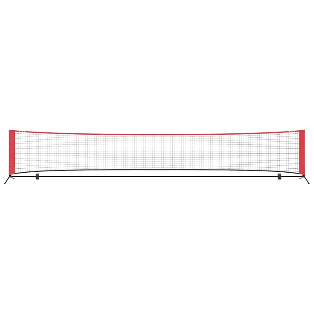 vidaXL Rețea de tenis Negru și roșu 494.5 x 90 x 87 cm Poliester vidaXL Rețea de tenis Negru și roșu 494.5 x 90 x 87 cm Poliester