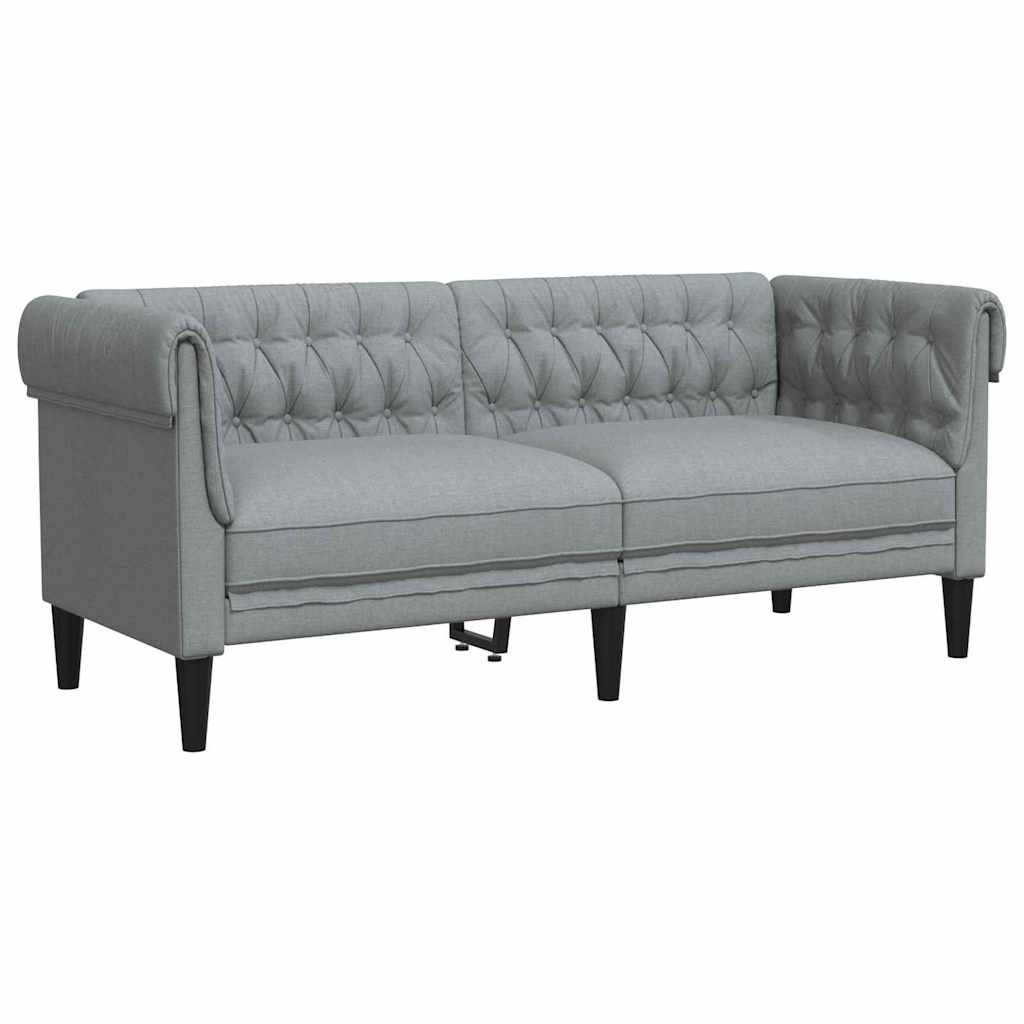 vidaXL Canapea Chesterfield Altele Gri deschis 182.5 x 74.5 x 74.5 cm