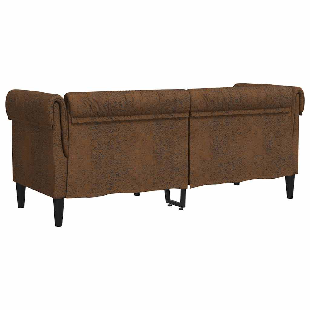 vidaXL Canapea Chesterfield cu pernă Maro 182.5 x 74.5 x 74.5 cm
