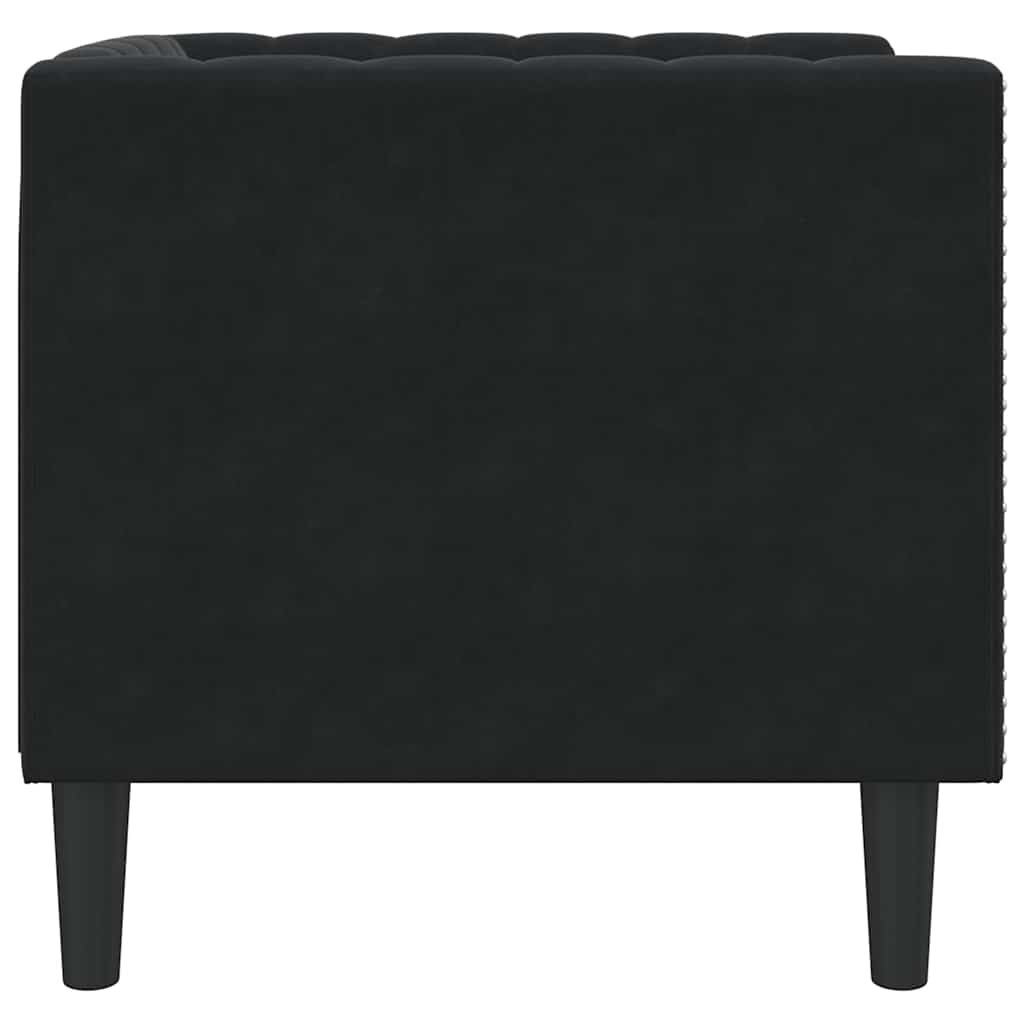 vidaXL Canapea Negru 74,5 x 71 x 70,5 cm Catifea