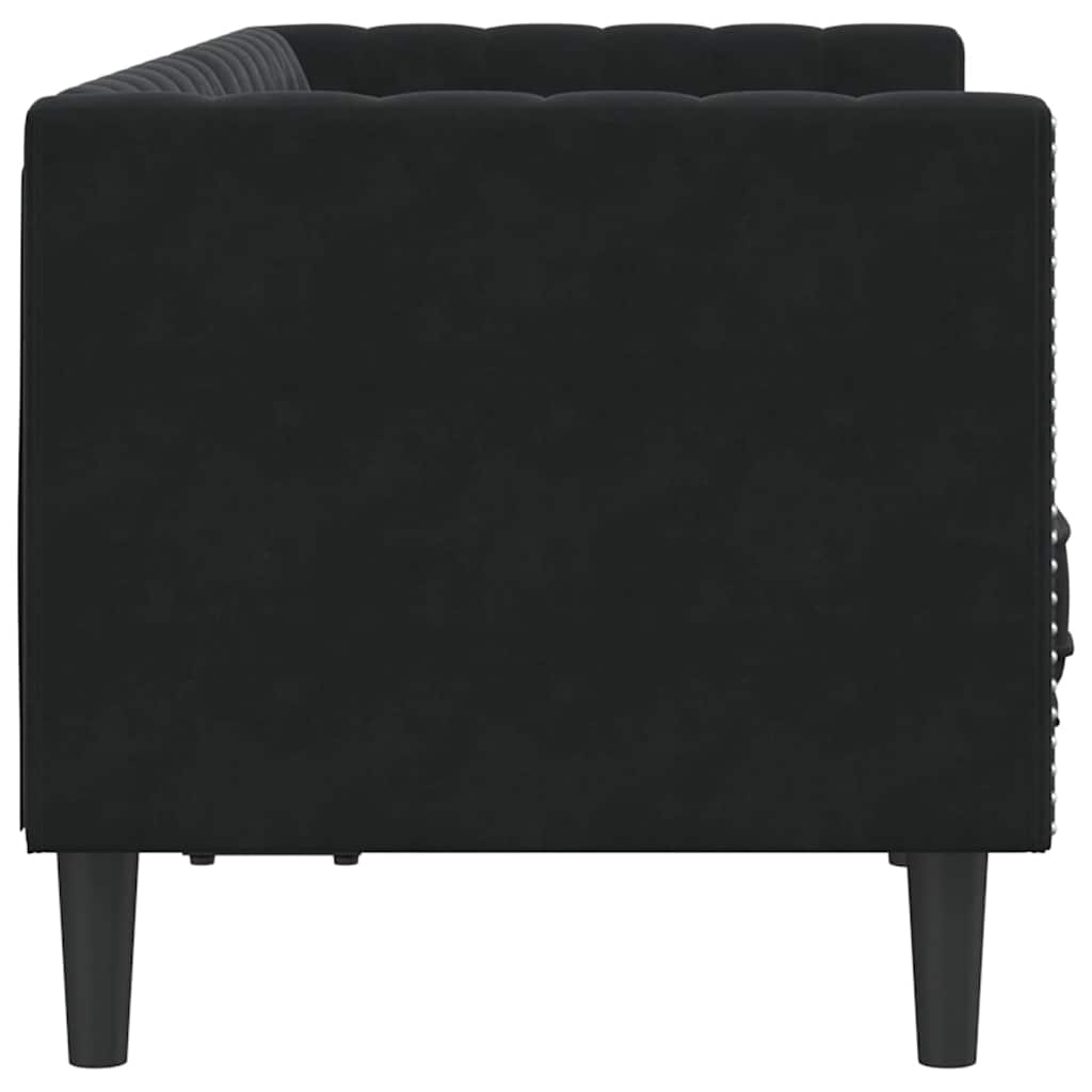 vidaXL Canapea Chesterfield Altele Negru 174 x 74.5 x 70.5 cm Catifea