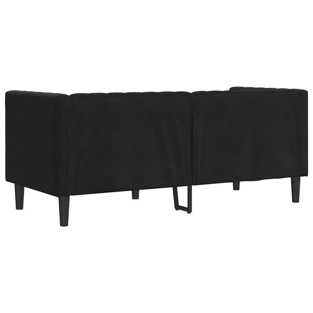 vidaXL Canapea Chesterfield Altele Negru 174 x 74.5 x 70.5 cm Catifea
