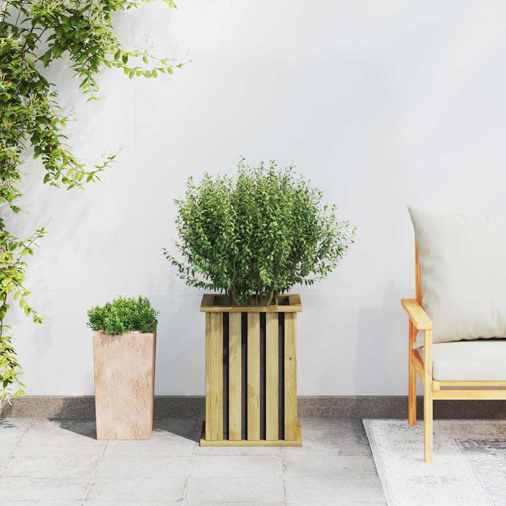 vidaXL Jardinieră Maro 33 x 33 x 45 cm Lemn de pin impregnat vidaXL Jardinieră Maro 33 x 33 x 45 cm Lemn de pin impregnat