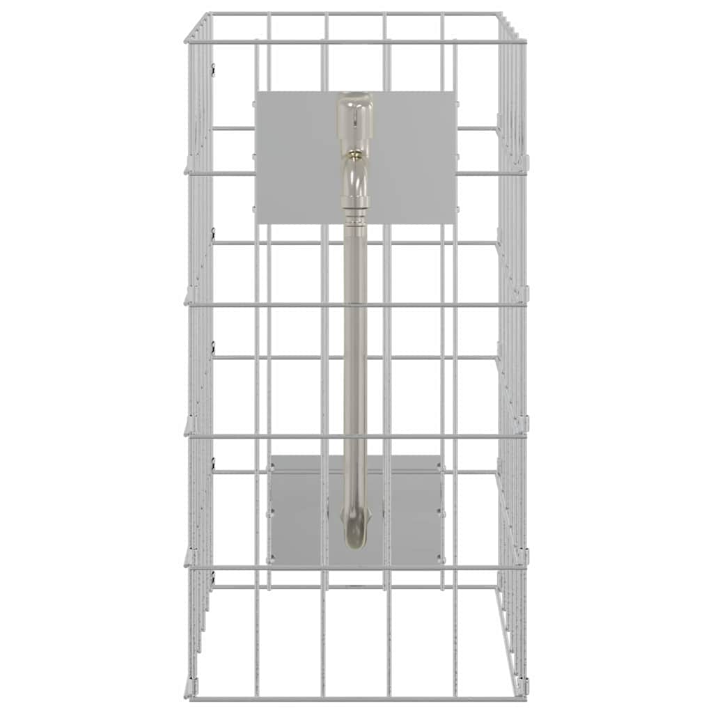 vidaXL Coloană Gabion Argintiu 25 x 25 x 50 cm Oţel inoxidabil
