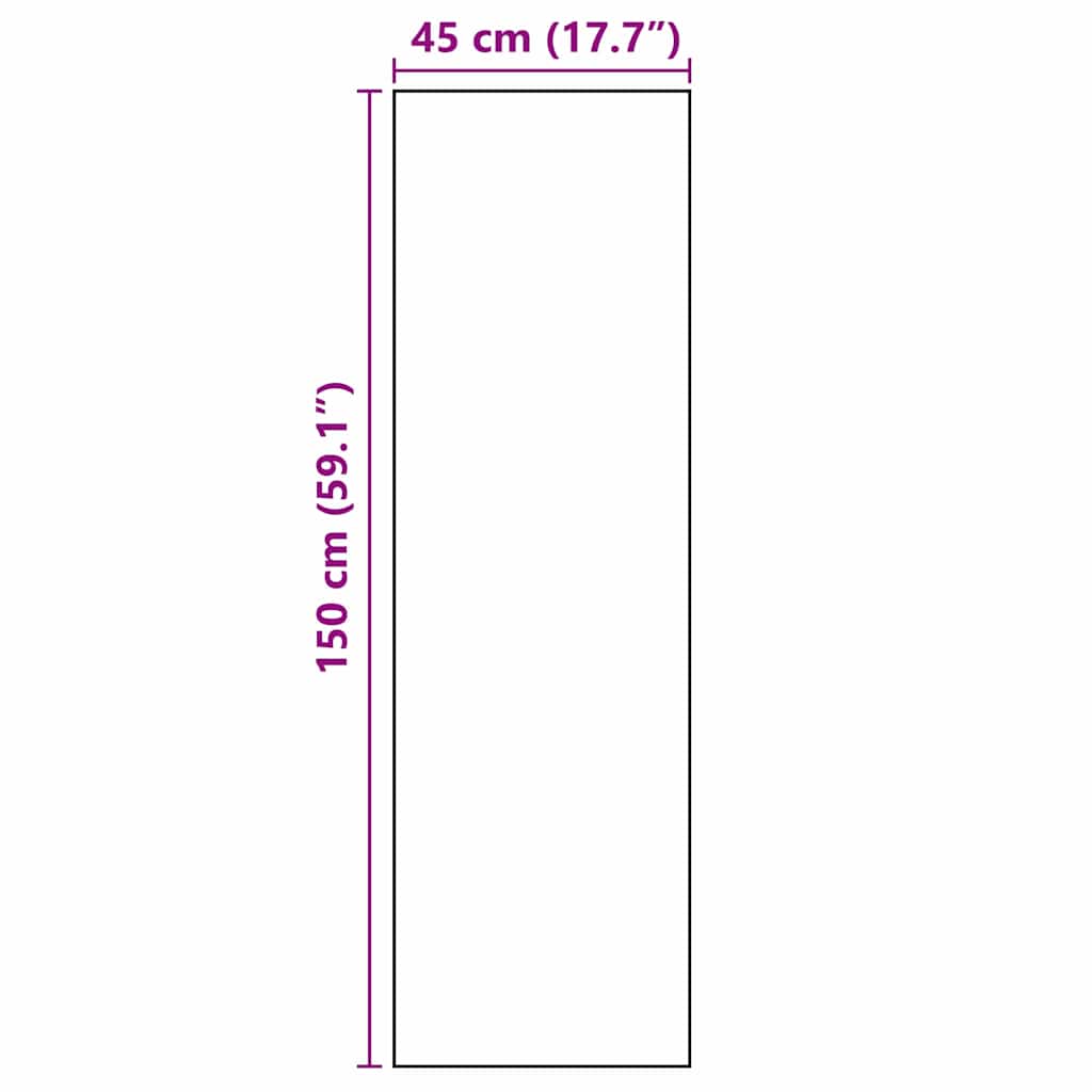 vidaXL Covor de bucătărie Alb 150 x 45 cm Catifea