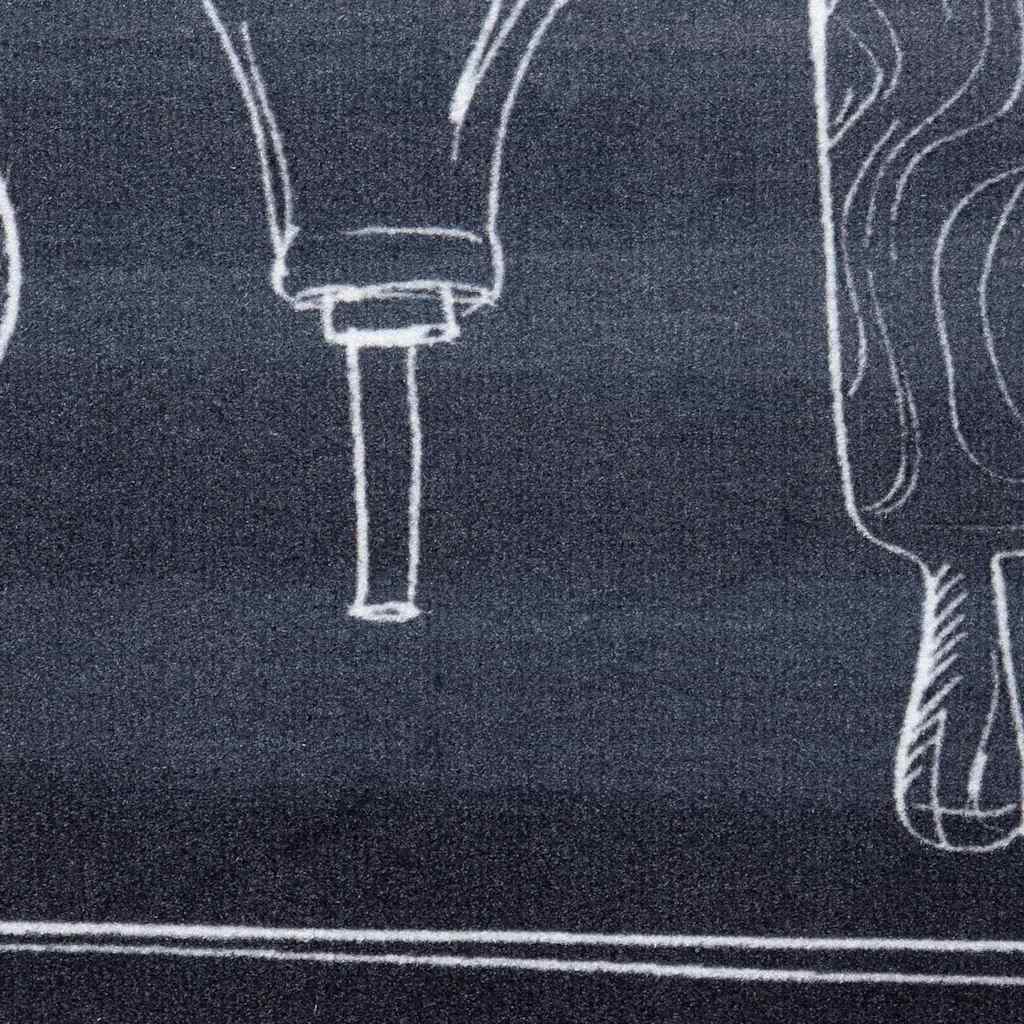 vidaXL Covor de bucătărie Negru 300 x 60 cm Catifea