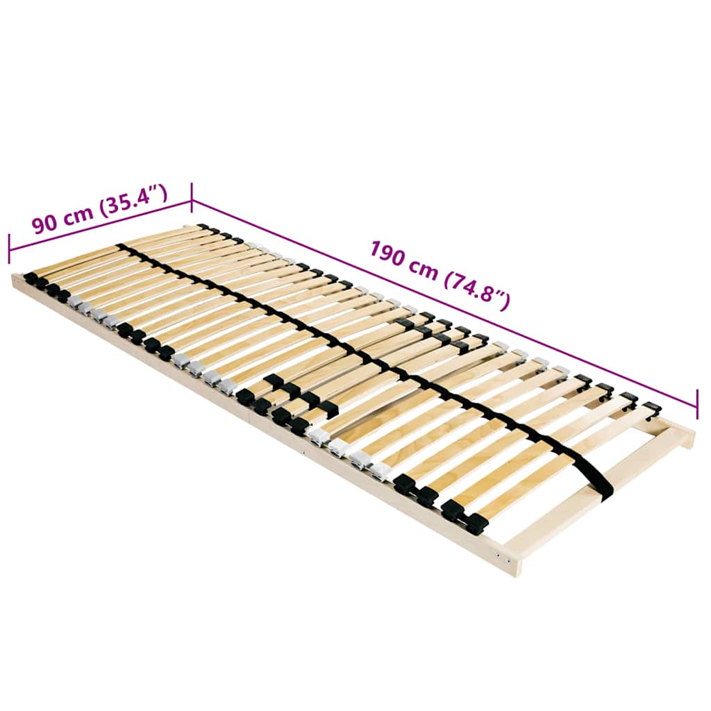 vidaXL Bază cu lamele Maro 90 x 190 cm Lemn de fag masiv vidaXL Bază cu lamele Maro 90 x 190 cm Lemn de fag masiv