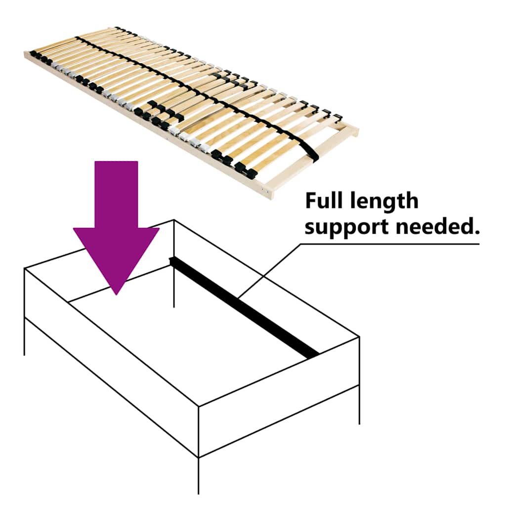 vidaXL Bază cu lamele Maro 120 x 190 cm Lemn de fag masiv