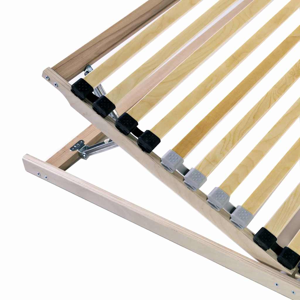 vidaXL Bază cu lamele Maro 80 x 190 cm Lemn de fag masiv