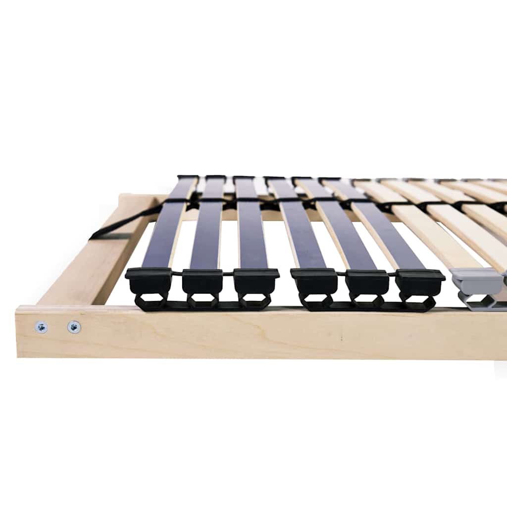 vidaXL Bază cu lamele Maro 90 x 190 cm Lemn de fag masiv