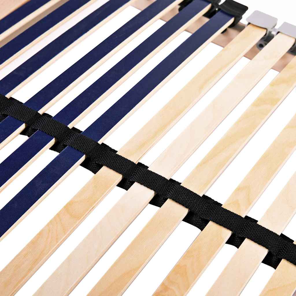 vidaXL Bază cu lamele Maro 120 x 190 cm Lemn de fag masiv