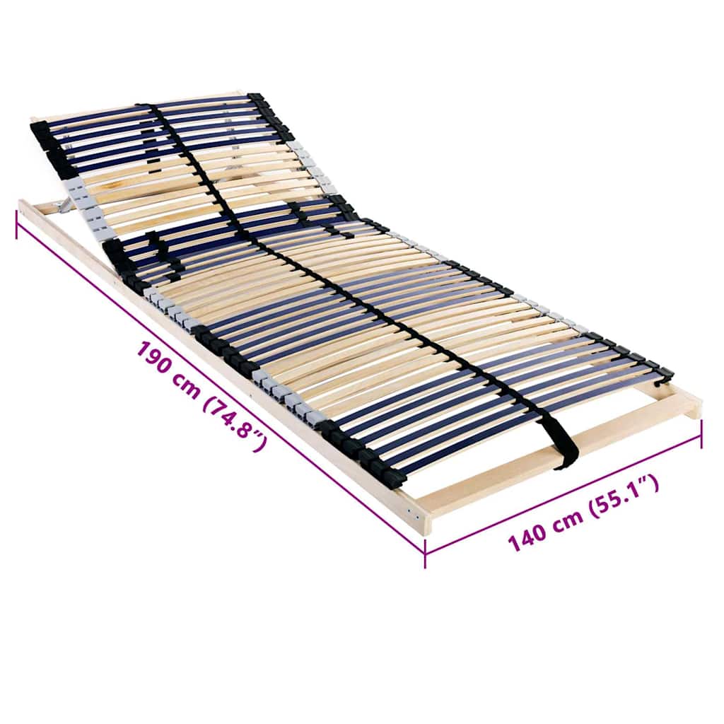 vidaXL Bază cu lamele Manual Maro 140 x 190 cm Lemn și plastic vidaXL Bază cu lamele Manual Maro 140 x 190 cm Lemn și plastic